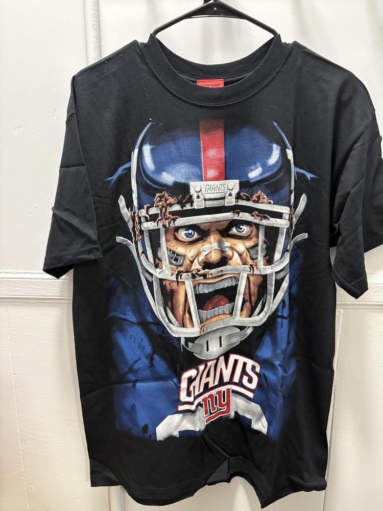 Vintage New York Giants Shirt Mens Large Black NFL Football Helmet Short Sleeve Unisex T-Shirt M