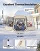 Tenda a Bolle Pop-up, 4,58 x 4,32 m Impermeabile e Resistente ai Raggi UV, Tenda da Campeggio Trasparente, Tende a Cupola Igloo per Giardino Esterno con Finestre, Panoramica a 540°