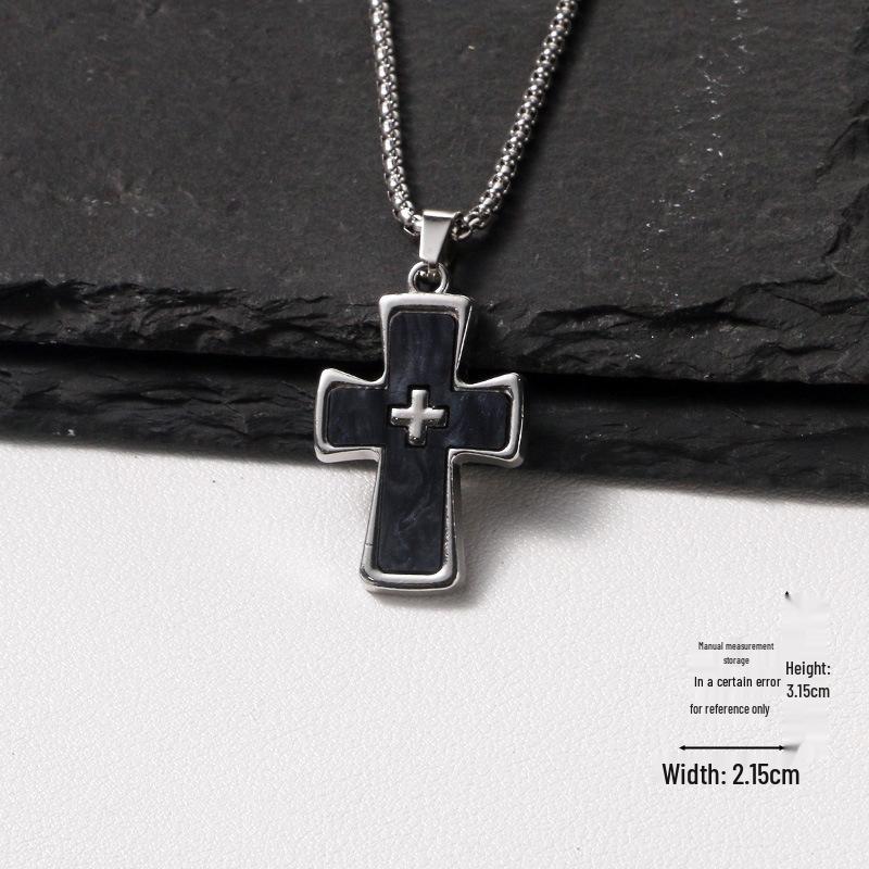 2025 Retro Dark Gothic Cross Necklace for Women - High-End Y2K Fashion Clavicle Chain