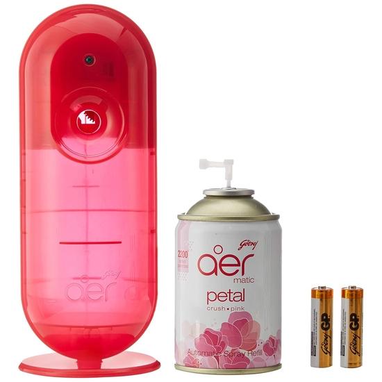 

Godrej aer Matic, автоматический освежитель воздуха с гибким управлением - Petal Crush Pink (225 мл) - Спрей