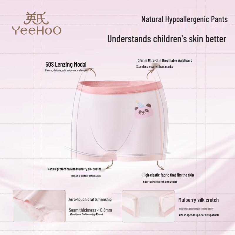 YEEHOO Girls' Antibacterial Modal Underwear Shorts