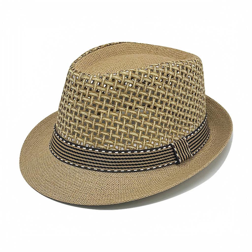 Woven Beach Sun Hat with Breathable Mesh for Men and Women - Multiple Color Options