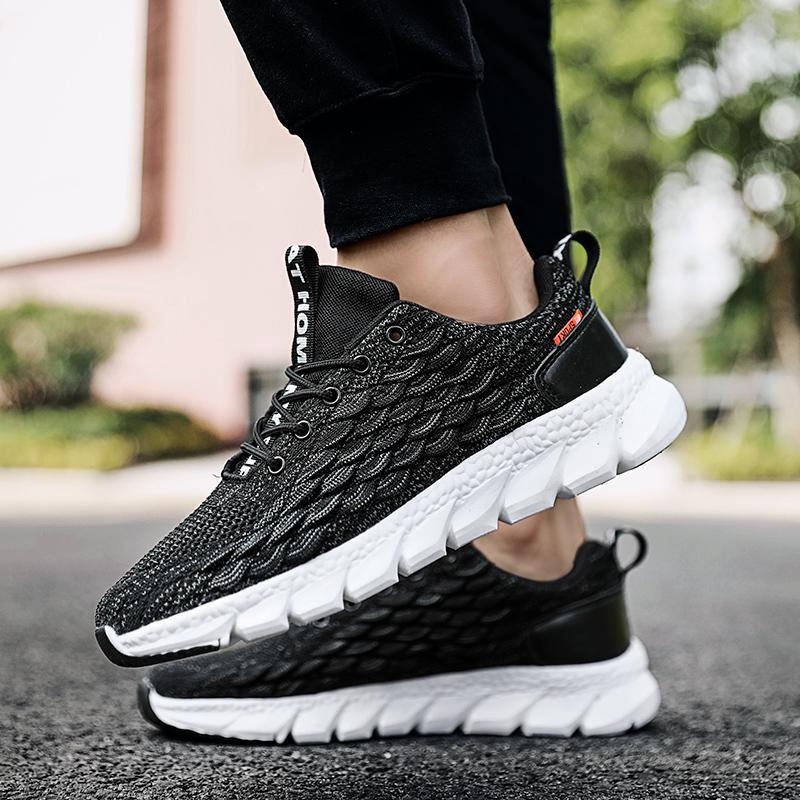 Men's Running Sports Shoes Knitted Sneakers Light Casual Sport Shoes Man Trainer Fitness Tennis Training Shoes Anti-slip