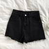 Women's Summer Korean High Waisted Denim Shorts Basic Button Pocket Denim Shorts Street Denim Pant