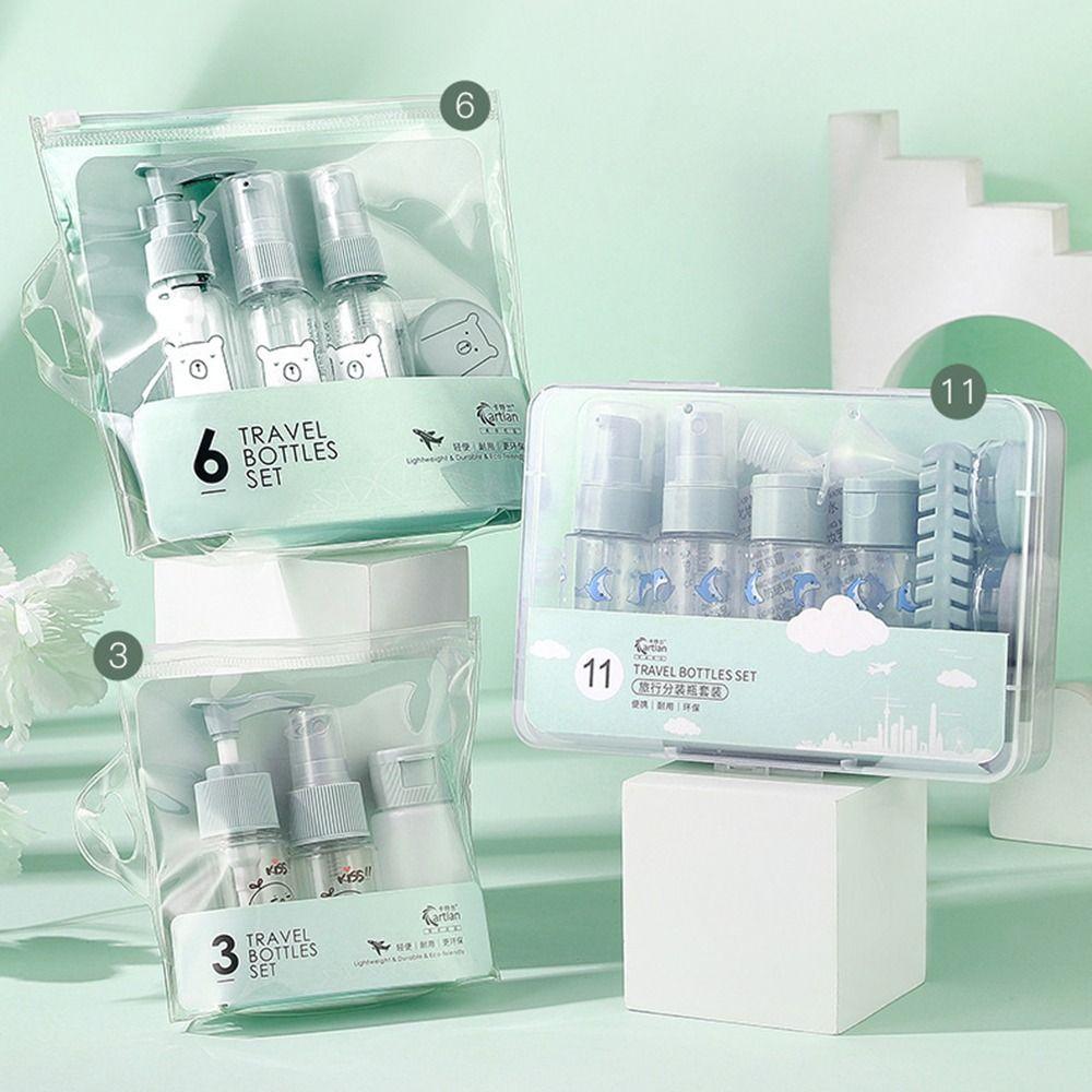 

Pot Shower Gel Can Toiletry Organizer Makeup Bottles Kit Cosmetic Container Refillable Bottle Set 3PCS