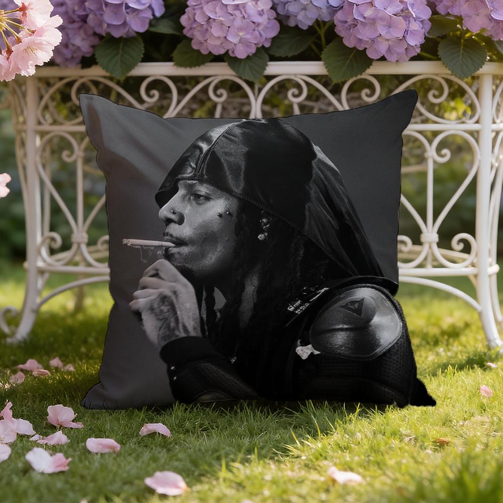 P-Playboi CartiS Cushion Cover Home & Car Dual-Scene Pillow Cover: Reversible for Premium Comfort