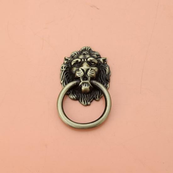 Creative Lion Head Vintage Antique Drawer Door Cabinet Pull Ring Knobs Handles