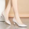 Zapatos De Mujer Women Cute Sweet Black Patent Leather Spring Slip On Stiletto Heel Shoes Lady Beige Office Work Pumps Ga388