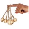 Handmade Gold 5 Jingle Bells for Rustic Wind Chimes, Boho Dream Catcher Supplies, and Farmhouse Christmas Crafting Projects