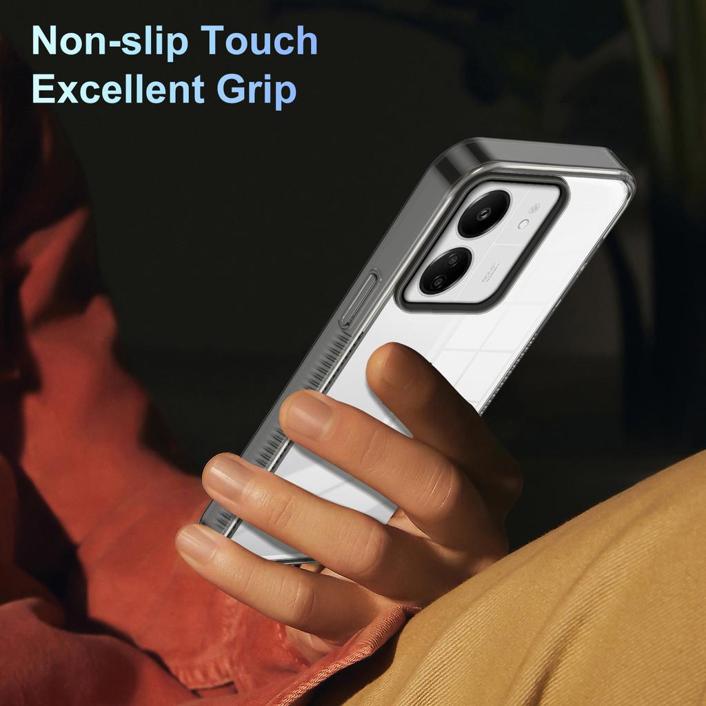 For Xiaomi Redmi 13C 4G/5G Clear Phone Case TPU PC Anti-Slip Drop-Proof Back Cover