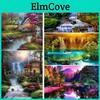 Waterfall Painting 5d Diy Diamond Full Round Mosaic Resin Landscape Diamond Embroidery Cross Stitch Home Decor Art Gift