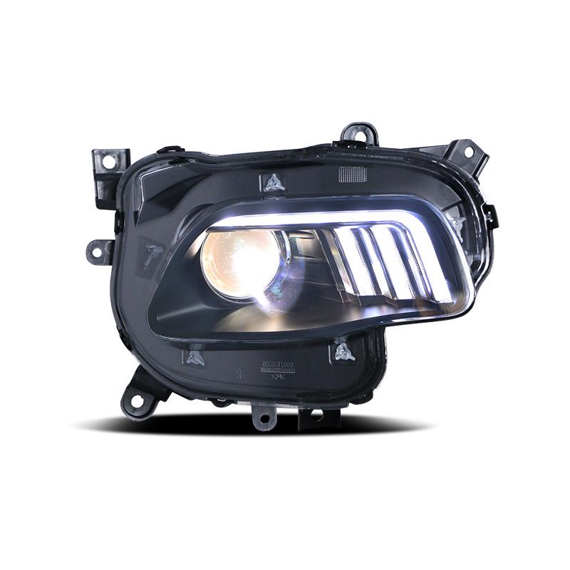 LED Headlight Assembly with Angel Eye DRL for Jeep Cherokee (2014-2018) - Mustang Style