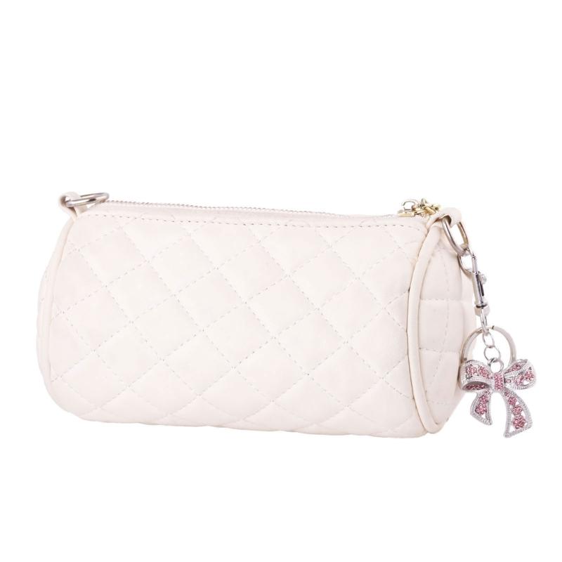 Metal Bowknot Keychain with Sparkling Rhinestones Elegant Gift for Women Fashionable Keyring Pendant