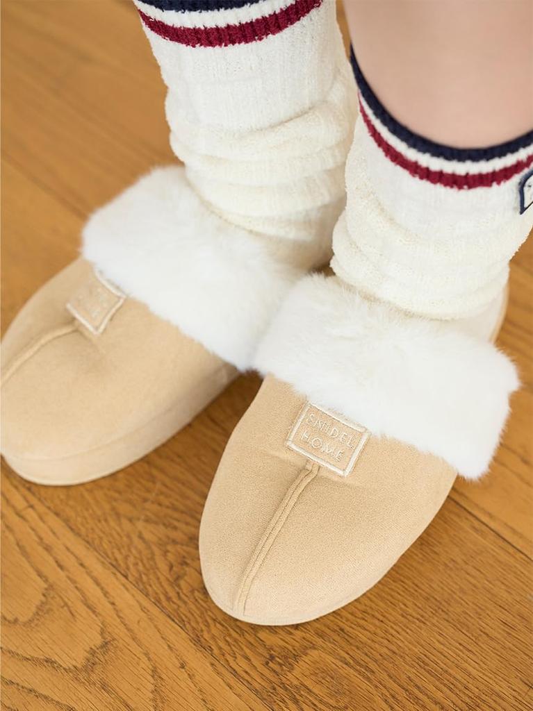 SNIDELHOME Mouton Fur Slippers SHGG244237 BEG Free Size