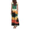 Women's Summer Casual Fashion Beach Printed Dresses V-Neck Short Sleeve Dresses
