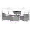 Sofa Set 6 Pieces Black Poly Rattan and Steel