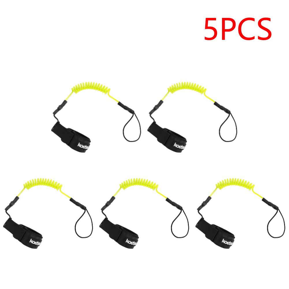 Coiled Bodyboarding Leash TPU Material Strong Cord Stand UP Paddle Board Leg Rope Stretchable for Fishing Tools Rods Strap