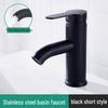 TLXT Black Stainless Steel Basin Faucet