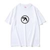 Unisexs Hiphop Oversized Tshirt Street Top Aphex Twin Logo Printed Tshirt Unisexs Casual Cotton Retro Short Sleeved Tshirt