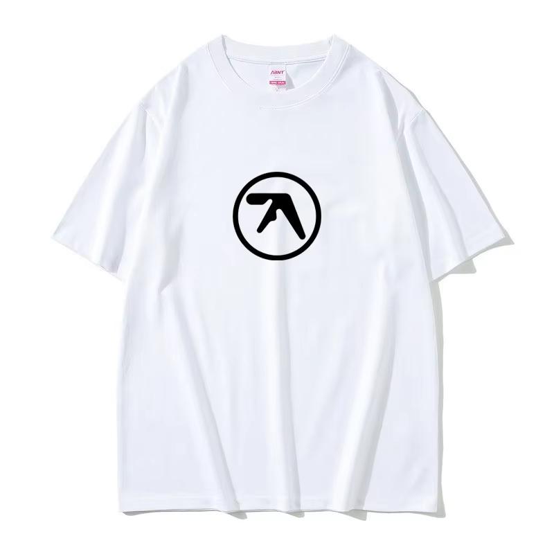 Unisexs Hiphop Oversized Tshirt Street Top Aphex Twin Logo Printed Tshirt Unisexs Casual Cotton Retro Short Sleeved Tshirt