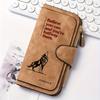 "I Believe You Can Do It" Geometric Wolf Men's Wallet| Multifunctional and Stylish, Essential for Daily Commuting and Travel, Simple Design - Perfect