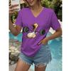 Summer Women's T-Shirt Sports Duck Print Casual Short-Sleeved 3d T-Shirt Fashion Street Oversized Women's Clothing