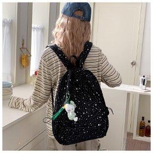 Schoolbag1011 New Ins Academy Wind Backpack Female Korean Gypsy Star Large Capacity Literary Backpack for Junior and Senior High School Students