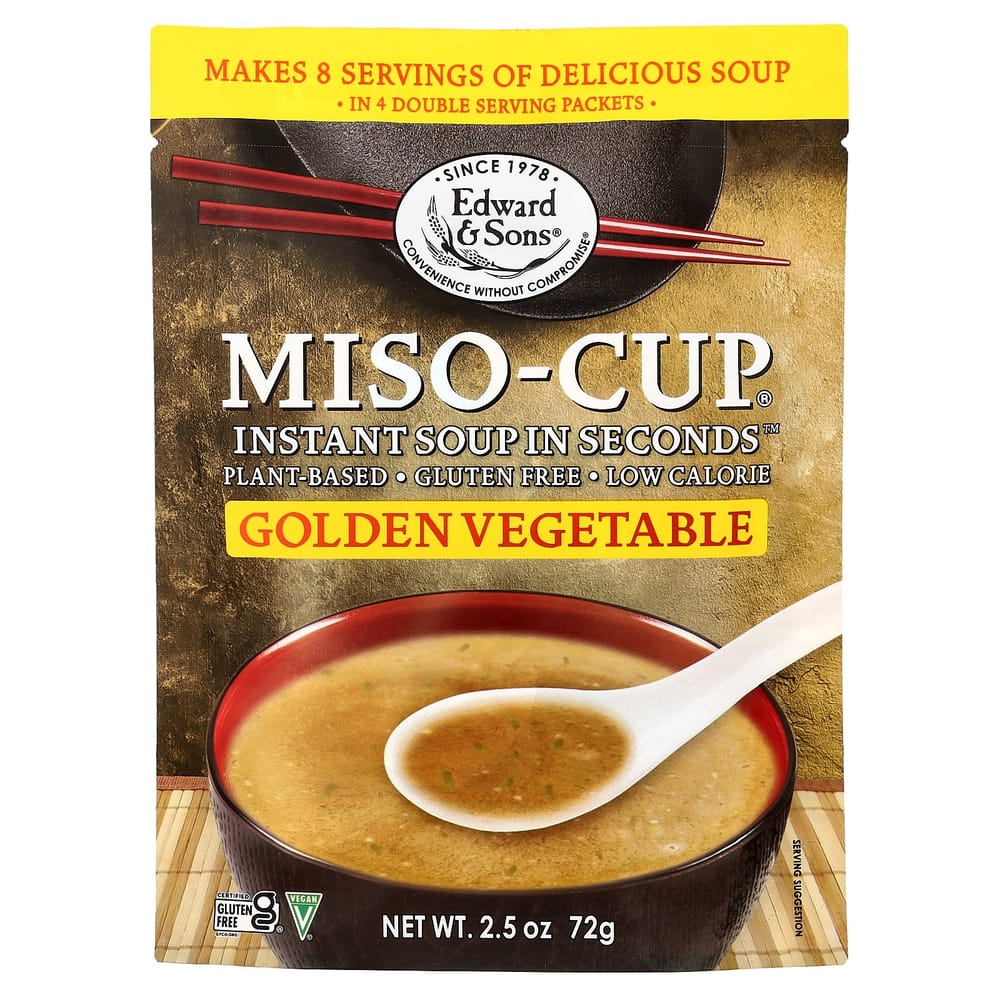 Edward Sons Instant Miso Cup Golden Veggie 4-Pack, 79g (2.5oz)