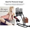 Portable Karaoke Machine for Adults 5W*2 High Power Wireless BT Speakers LED Lights Rechargeable Home Karaoke Support