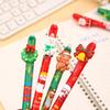 36Pcs Santa Claus Christmas Series Resin Patch Erasable Press Pen Cartoon Side Press Press Gel Pen Gift Pen 0.5mm Student Prize Gift Writing Tools Hol