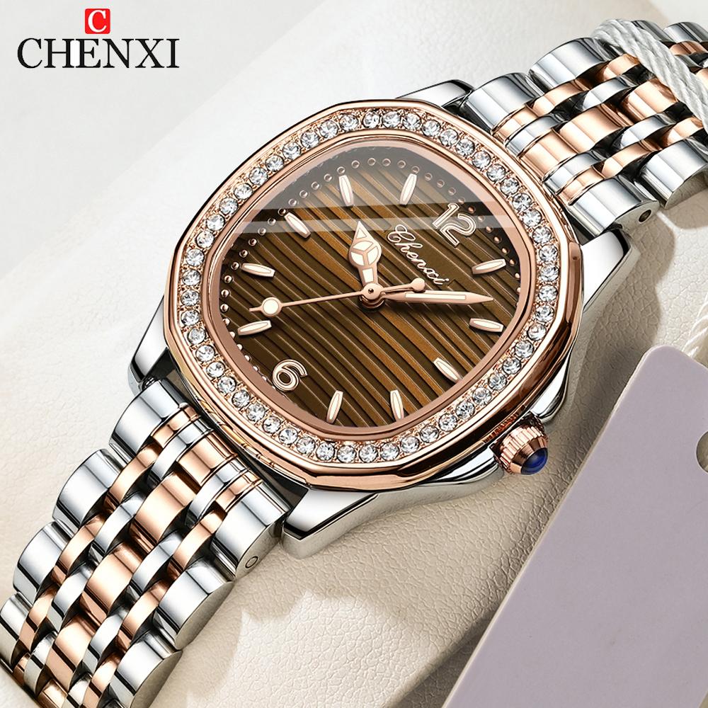 

Fashion Quartz Movement Watch For Women Luxury Elegant Lady Dress Casual Wristwatch Alloy Strap Brecelet Watches рожевий