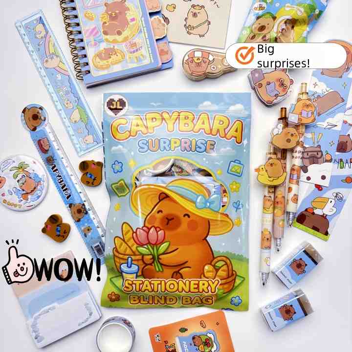 Capybara Back To School – Surprise Set, School Supplies, Stationery