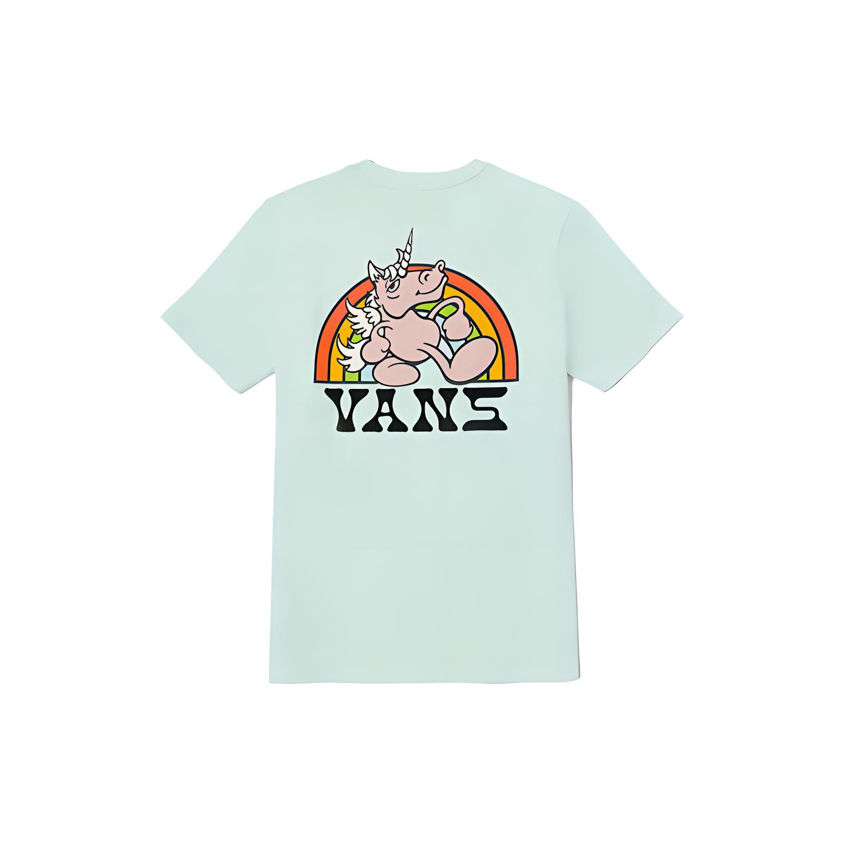 

New Vans Rainbow Unicorn Regular T Shirt Women s Light Green VN0008ZNBQC M