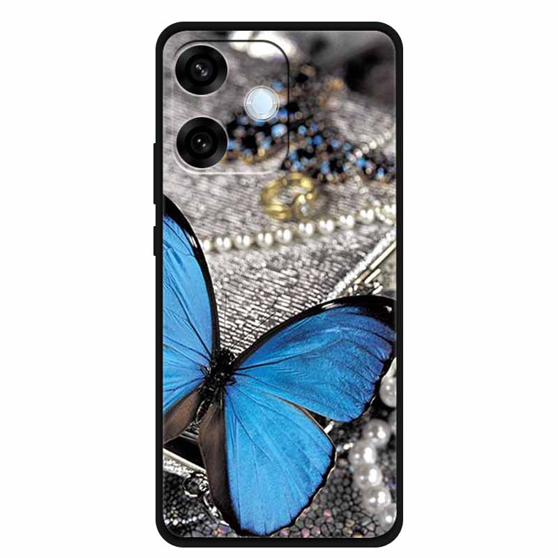 For Oppo A5 Pro 4G 5G Case 6.67" Soft TPU Silicone Funda Cut Cat Flower Painted Back Cover for Oppo A5 Pro 5G Global Shell Coque