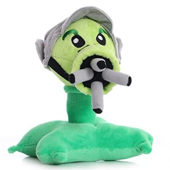 JHESAO 8-inch Plant Peashooter Zombie Plush Toy PVZ 1 2 Soft Doll Gatling