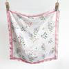Summer New Floral Printed Silk Scarf Femininity Versatile Fashion Small Square Scarf Korean Atmosphere Neck Protection Small Scarf