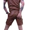 Cargo Stylish Shorts Pant Men's Brown Leather Shorts Handmade Soft Sheepskin