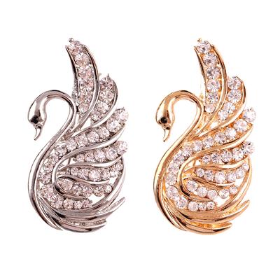 Swan Brooch Pin Ladies Clothing Banquet Accessories Jewelry Gift