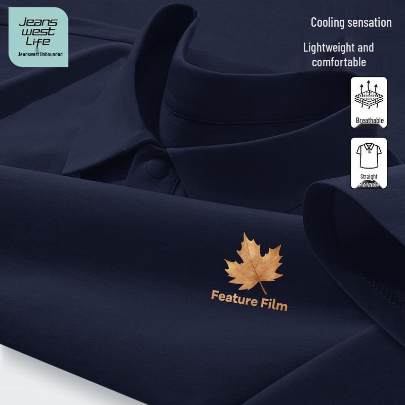 

Мужская футболка-поло JEANSWEST LIFE из ледяного шелка свободного кроя L