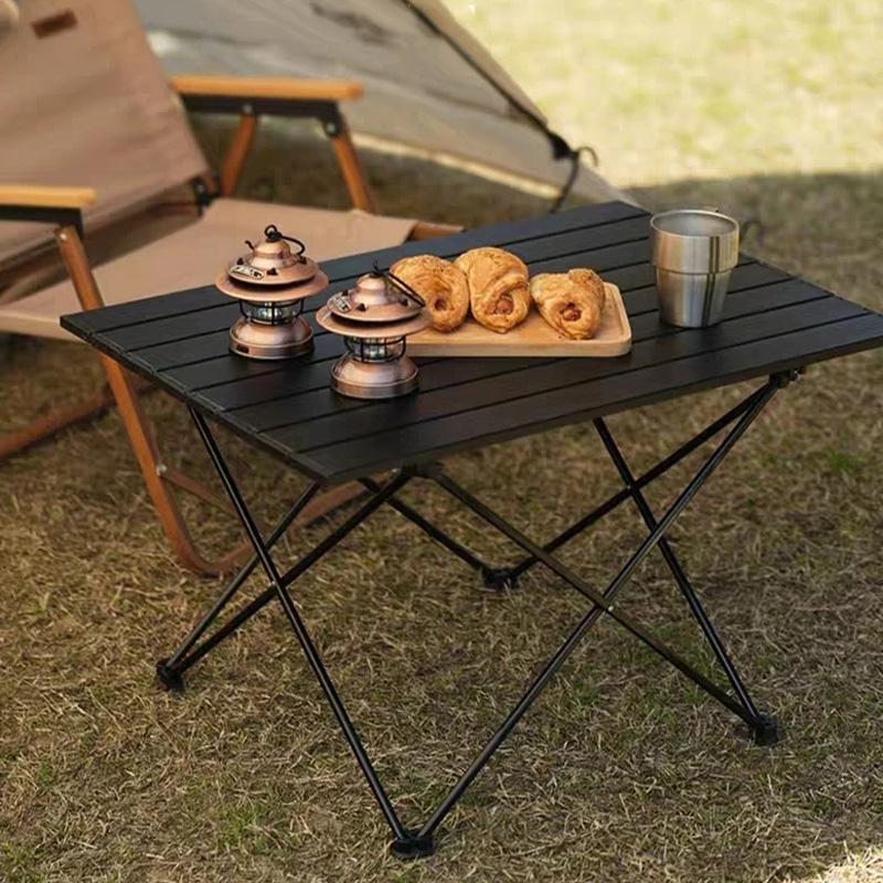 Outdoor Portable Folding Ultralight Carbon Steel Table Picnic Camping Barbecue Desk for Garden Party Family Trips