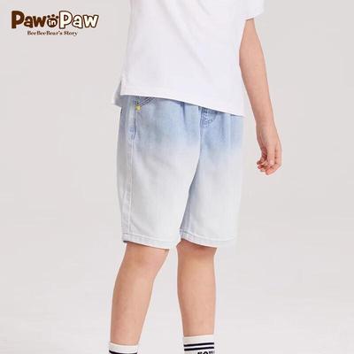 PawinPaw Kids' Cartoon Bear Denim Shorts