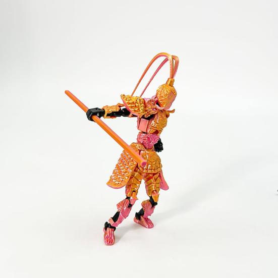 3D Printed Wukong Action Figure Movable Joints Monkey King Model Great Sages Equalling Heaven Figurine Articulated Dummy Desktop Decoration Ornament