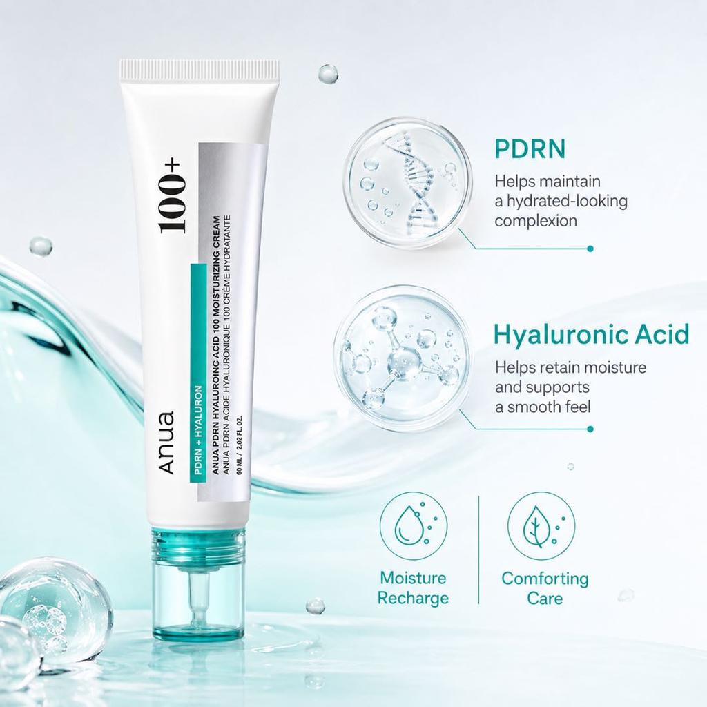 Anua PDRN Hyaluronic Acid 100 Moisturizing Cream 60ml