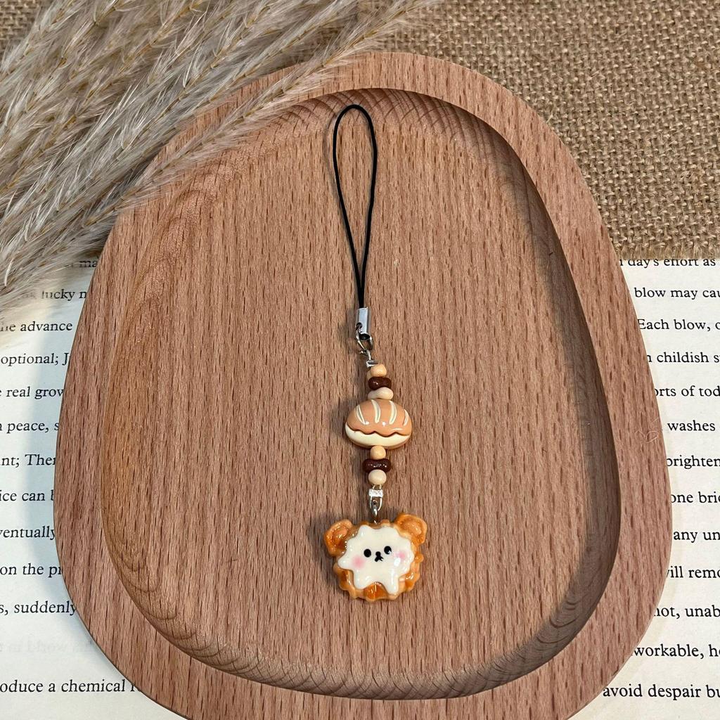 Animal Bread Food Toy Keychain & Cute Pendant Lanyard - Girl's Phone Strap