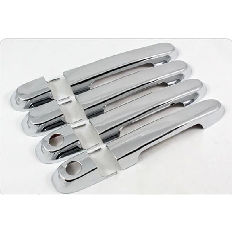 FUNDUOO New Chrome Car Side Door Handle Cover + Cup Bowl Trim Sticker For Hyundai Accent 2007 2008 2009 2010