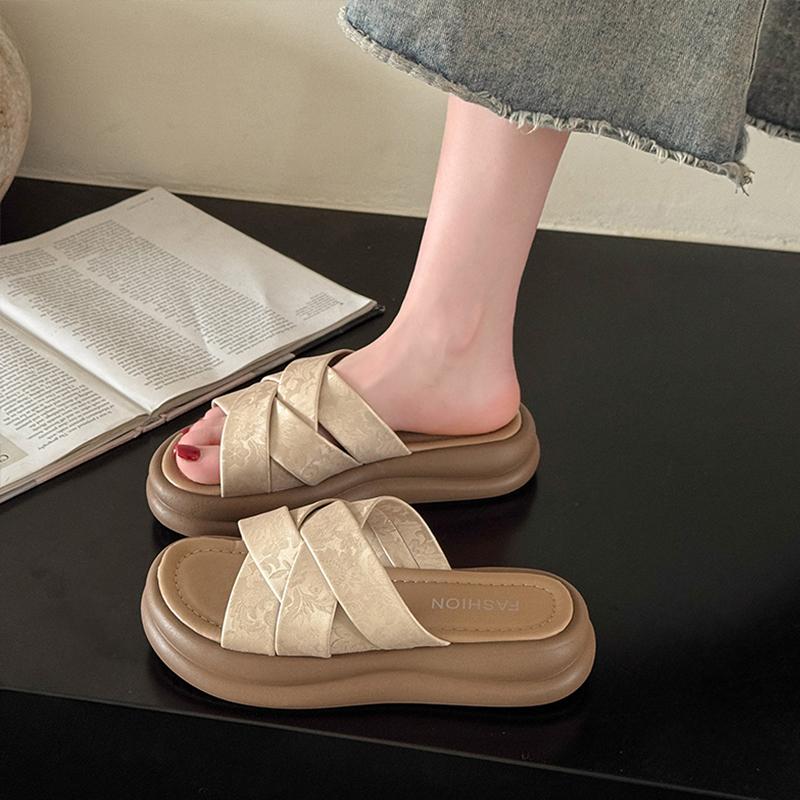 Fashion Shoes Woman's Slippers Slides Platform 2025 Flat Scandals Shoes Ladies' Slippers Slipers Women Platform 2025 Flat Scandals