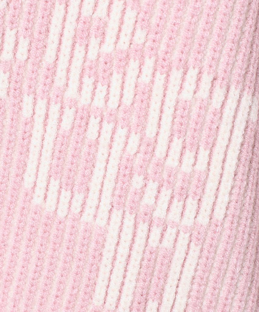 Yujen Eug Two-Tone Star Hoodie Knit_Pink