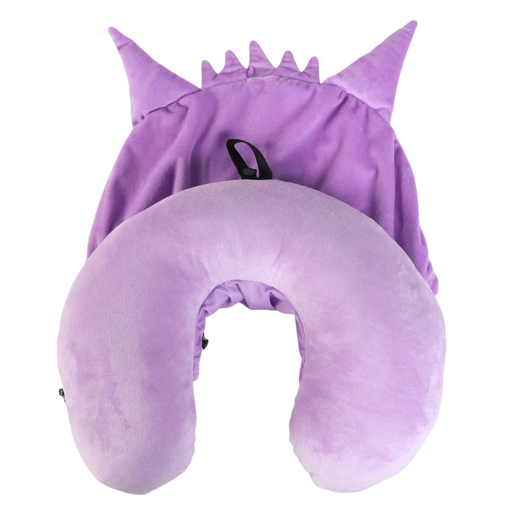 Pokemon Hooded Neck Pillow Gengar Purple Pocket Monsters Trunk Belt One-Touch Travel Goods Travel Accessories