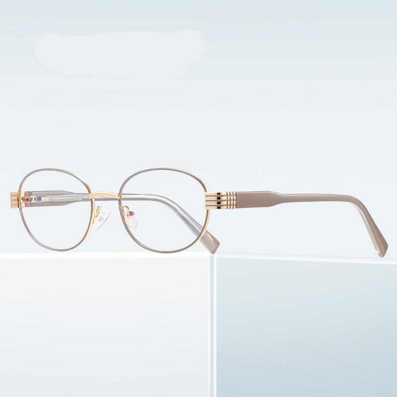 Damen Trendige Kleine Ovale Blaulichtblockierende Myopiebrille Retro Minus Dioptrien Brillen Gleitsichtbrillen Frau
