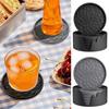6/10Pcs Silicone Drink Coaster Set Tabletop Protection Tea Mats Placemats Cup Pads  Hotel Restaurant